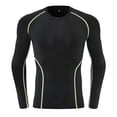 thumbnail image 1 of USNSM Mens Compression Shirt Long Sleeve Workout Athletic T-Shirt Quick Dry Base Undershirts Crew Neck Stretchy Gym Tops Gray M, 1 of 4