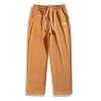 USNSM Mens Corduroy Cargo Pants Baggy Casual Straight Leg Sweatpants Drawstring Elastic Waist Relaxed Fit Pants with Pocket Yellow XXL