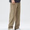USNSM Mens Dress Pants Business Simple Casual Pants Elastic Drawstring Slim Fit Pants Lightweight Straight Trendy Pants Khaki L