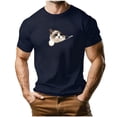 thumbnail image 1 of USNSM Mens Funny 3D Printed T-Shirt Cute Graphic Tee Shirts Short Sleeve Crew Neck Casual Tops Blue M, 1 of 5