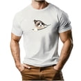 thumbnail image 1 of USNSM Mens Funny 3D Printed T-Shirt Cute Graphic Tee Shirts Short Sleeve Crew Neck Casual Tops White XL, 1 of 5