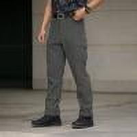 USNSM Mens Loose Casual Pants Lightweight Fleece Cargo Work Pants Outdoor Waterproof Ripstop Hiking Motorcycle Pants with Pockets Gray L