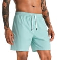thumbnail image 1 of USNSM Mens Quick Dry Striped Swim Trunks Shorts Drawstring Eastic Waistband Bathing Suit with Mesh Lining Swimming Shorts Green L, 1 of 4