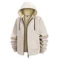 thumbnail image 1 of USNSM Mens Sherpa Hoodie Jacket Fleece Lined Full Zip Warm Hooded Sweatshirts Winter Zipper Sweater Thick Hoodie Coat Yellow L, 1 of 5