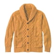 thumbnail image 1 of USNSM Mens Solid Color Shawl Collar Cardigan Sweater Cable Knit Button Down Long Sleeve Casual Knitwear with Pockets Yellow L, 1 of 5