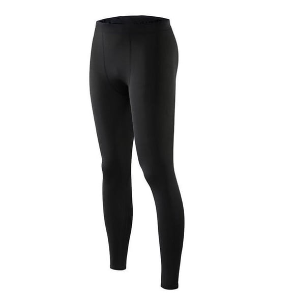 USNSM Mens Thermal Compression Pants Fleece Lined Base Layer Winter Elastic Waist Tights for Cold Weather Running Underpants Black S