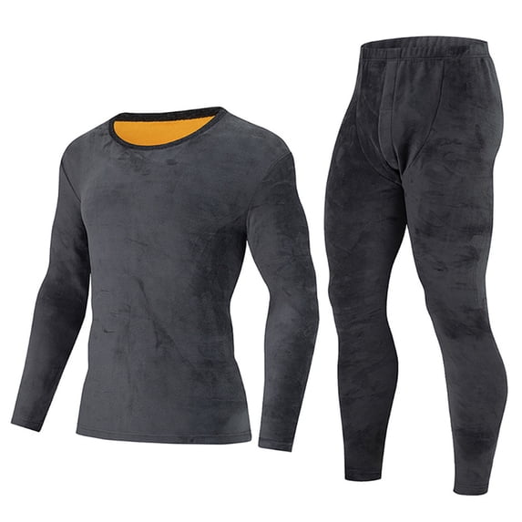 USNSM Mens Thermal Underwear Set Soft Comfortable Thermals Base Layer Top and Bottom Ultra Soft Sets for Men Gray M