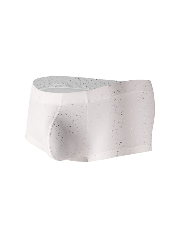 Mens Underwear Brief Fashion Mesh Hollow out Underpants Soft Comfortable Breathable Low Rise U Pouch for Men White M