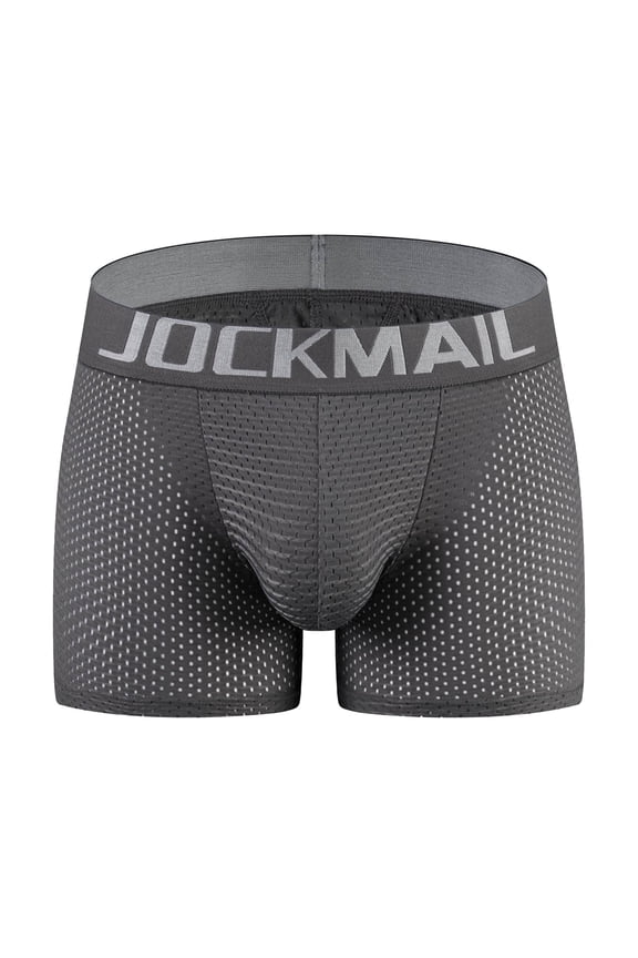 Mesh Mens Breathable Underwear Boxer Back Mens Padded Underwear Boxer with Hip Pad Men's Boxers Gray M