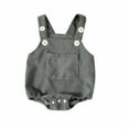 thumbnail image 1 of USNSM Newborn Baby Boy Girl Fall Clothes Sleeveless Corduroy Romper Overalls Jumpsuits with Pocket Infant Photoshoot Outfits Green 9 Months, 1 of 8