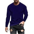 thumbnail image 1 of USNSM Plus Size Long Sleeve Basic Tees for Men Casual Basic Round Neck T-Shirts Solid Regular Workout Gym Sports Tops Stylish Tees Mint Green XXXL, 1 of 6