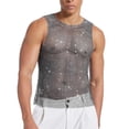 thumbnail image 1 of USNSM Rhinestones Rave Outfits, Sparkly Mesh Tank Tops, Men's Sheer Fishnet Shirt for Music Festival (XS-5XL) Plus Size Black XXXL, 1 of 7