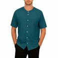 thumbnail image 1 of USNSM (S-5XL) Men's Plus Size Summer Button Down Shirts Lightweight Short Sleeve Loose Crewneck Business Casual Shirts Beige XXXXXL, 1 of 8