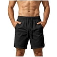 thumbnail image 1 of USNSM (S-5XL) Men's Plus Size Swim Trunks Board Shorts Quick Dry Bathing Suits with Mesh Lining Pockets 7 Inch Inseam Beach Pants Black M, 1 of 9