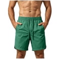 thumbnail image 1 of USNSM (S-5XL) Men's Plus Size Swim Trunks Board Shorts Quick Dry Bathing Suits with Mesh Lining Pockets 7 Inch Inseam Beach Pants Green S, 1 of 9