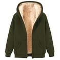 thumbnail image 1 of USNSM (S-5XL) Plus Size Hoodies for Men Thick Fleece Lining Jacket Solid Color Autumn Winter Thermal Zipper Sweatshirt Green L, 1 of 3