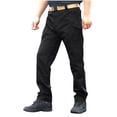 thumbnail image 1 of USNSM (S-5XL) Plus Size Mens Work Pants Abrasion-Resistant Cargo Pants for Men Ripstop Waterproof Lightweight Outdoor Hiking with Pockets Black XXL, 1 of 6