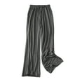 thumbnail image 1 of USNSM Silky Wide Leg Pants for Women Solid Color Drape Straight Trousers Drawstring Elastic Waist Casual Sports Fitness Yoga Pants Dark Gray XL, 1 of 2