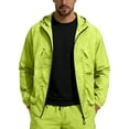 thumbnail image 1 of USNSM Sunscreen Jacket Men's Lightweight Waterproof Rain Shell Jacket Raincoat with Hood for Golf Cycling Windbreaker Green S, 1 of 9