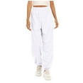 thumbnail image 1 of USNSM Sweatpants for Women Baggy High Waisted Cozy Trousers Jogging Street Style Solid Color Plus Size Trousers White L, 1 of 5