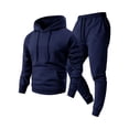thumbnail image 1 of USNSM Sweatsuits for Men 2 Piece Hoodies and Sweatpants Sets Casual Athletic Workout Gym Tracksuit Mens Drawstring Jogger Sweat Suits Blue XL, 1 of 2