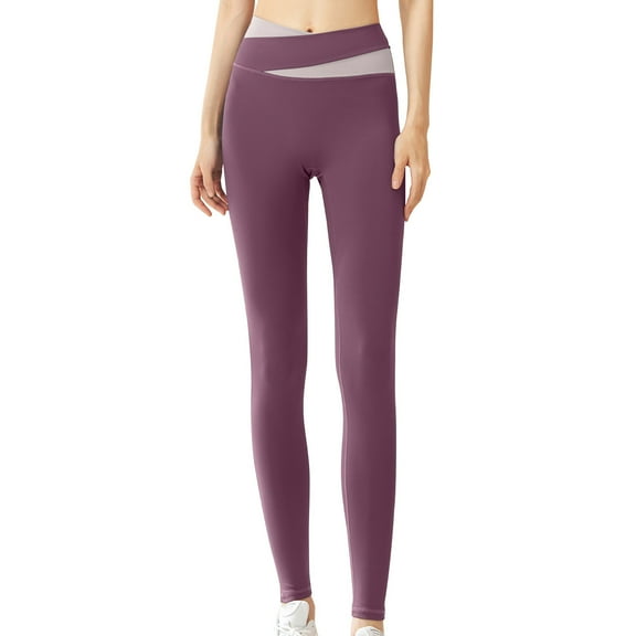 USNSM Women's Hiking Pants Lightweight Outdoor Athletic Travel Leggings Casual Loose Comfy Stretchy Straight Pants Purple XL