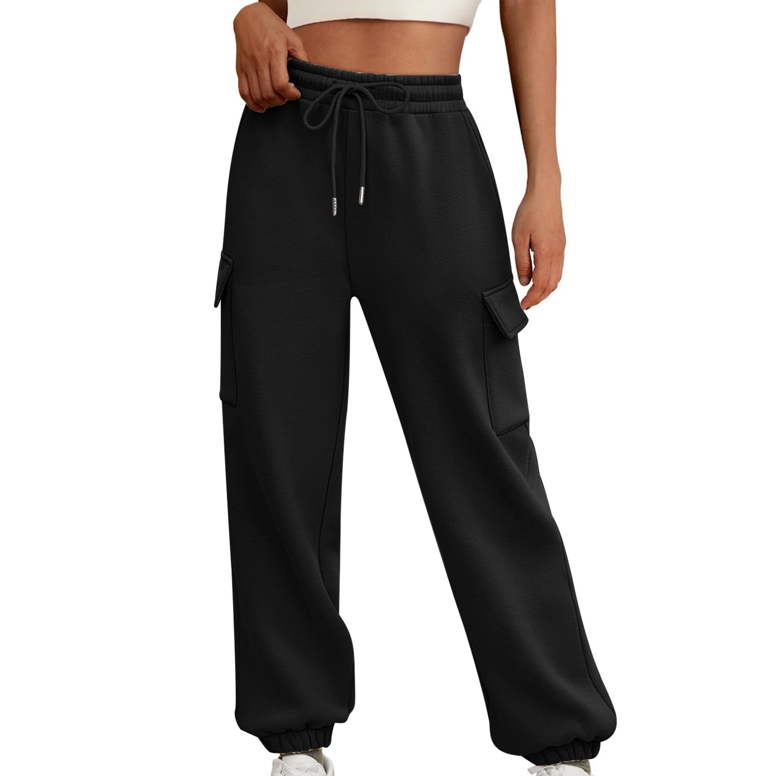 USNSM Women's Lightweight Cargo Pants Quick Dry Joggers Pants Elastic ...