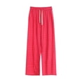 thumbnail image 1 of USNSM Women's Printed Pants Summer Thin Casual Elastic Waisted Loose Fitting Home Pants Plus Size Outerwear Pants Red XXXXXL, 1 of 5
