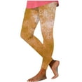 thumbnail image 1 of USNSM Women's Workout Leggings High Waist Tie Dye Running Sports Tights Trousers Tummy Control Butt Lift Yoga Pants Gold L, 1 of 3