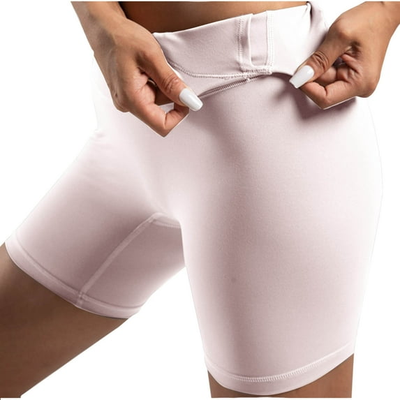 USNSM Women's Yoga Shorts Tummy Control High Waist AntiCellulite Push Up Biker Exercise Butt Lifting Tights Short Pink L