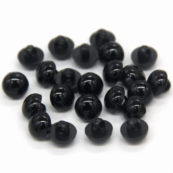 USOSOU 100PCS 12mm Black Safety Solid Eyes Shank Buttons, Crafting Eyes Buttons for Bear Doll Puppet Plush Animal Toy, for Shirts, Skirts, Dresses, Handmade Decorations(0.48inch)