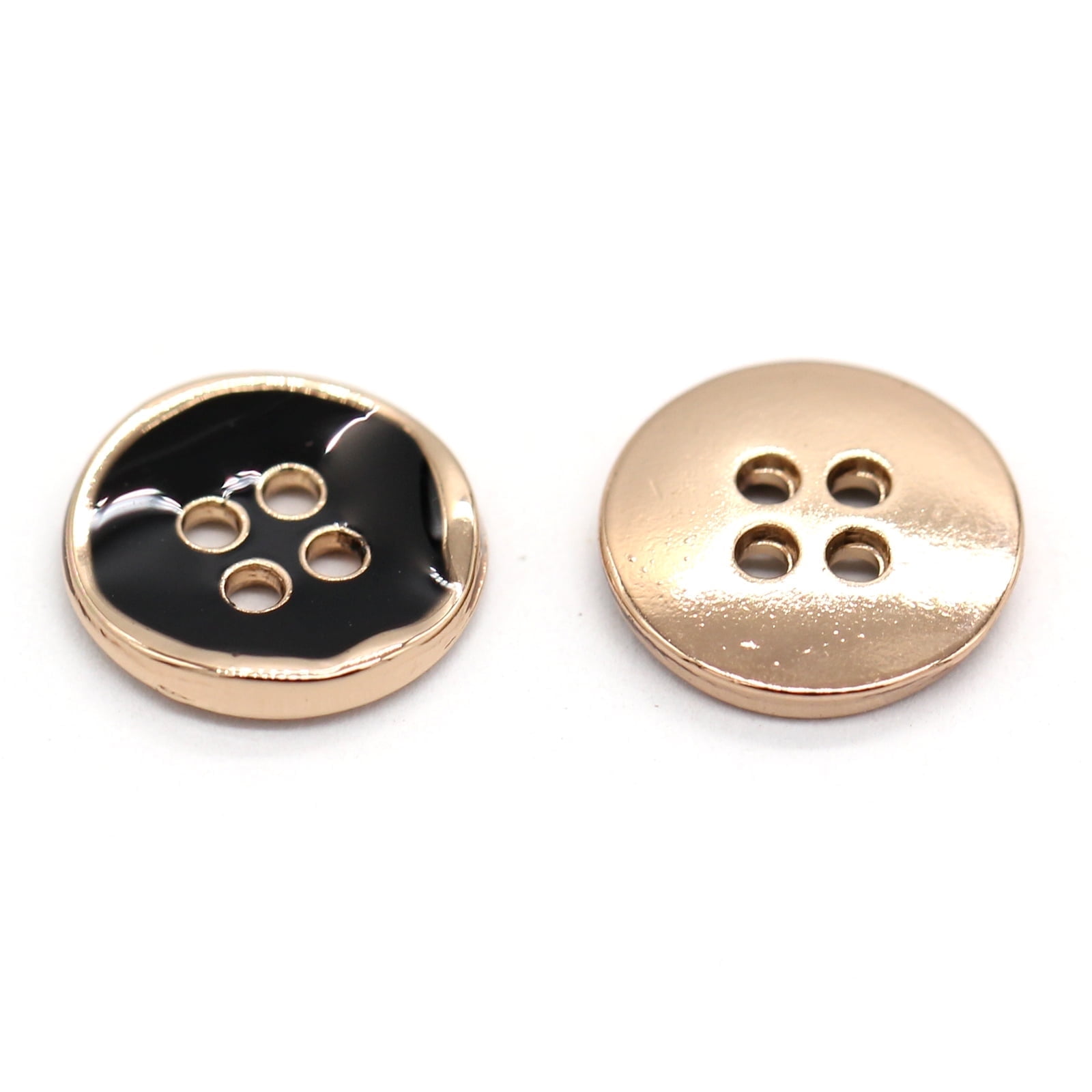 Small Round Buttons USOSOU 11mm 4 Holes Gold Metal Shirt Buttons, Small Round Button For ...