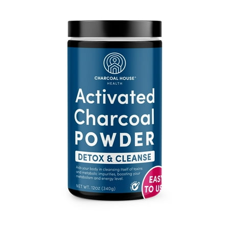 Charcoal House USP Coconut Activated Charcoal Powder - Detox and Cleanse 12oz