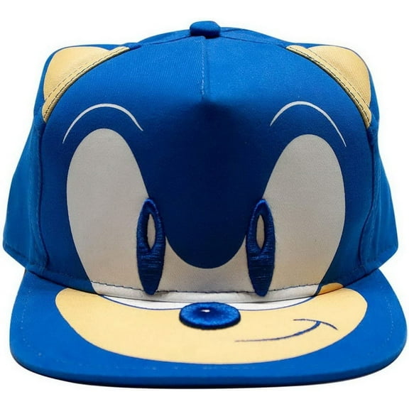 USPA Accessories USP-73839-C Sonic The Hedgehog Embroidered Face Snapback Hat, One Size