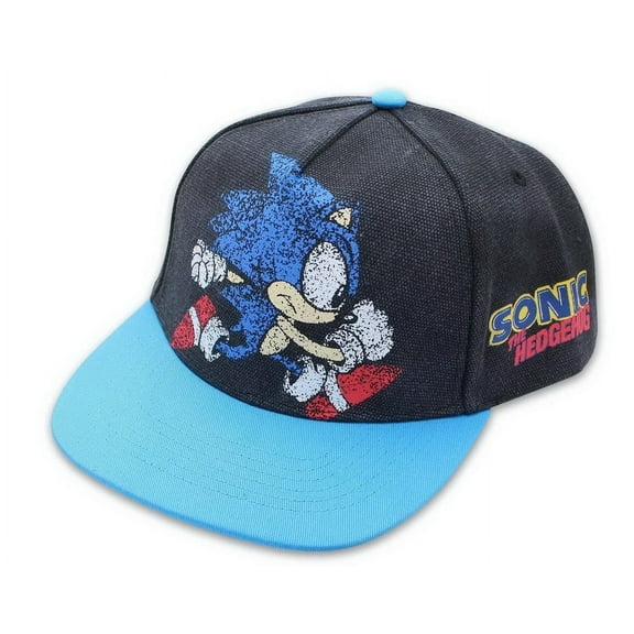 USPA Accessories USP-74328-C Sonic The Hedgehog Adjustable Distressed Baseball Hat, One Size
