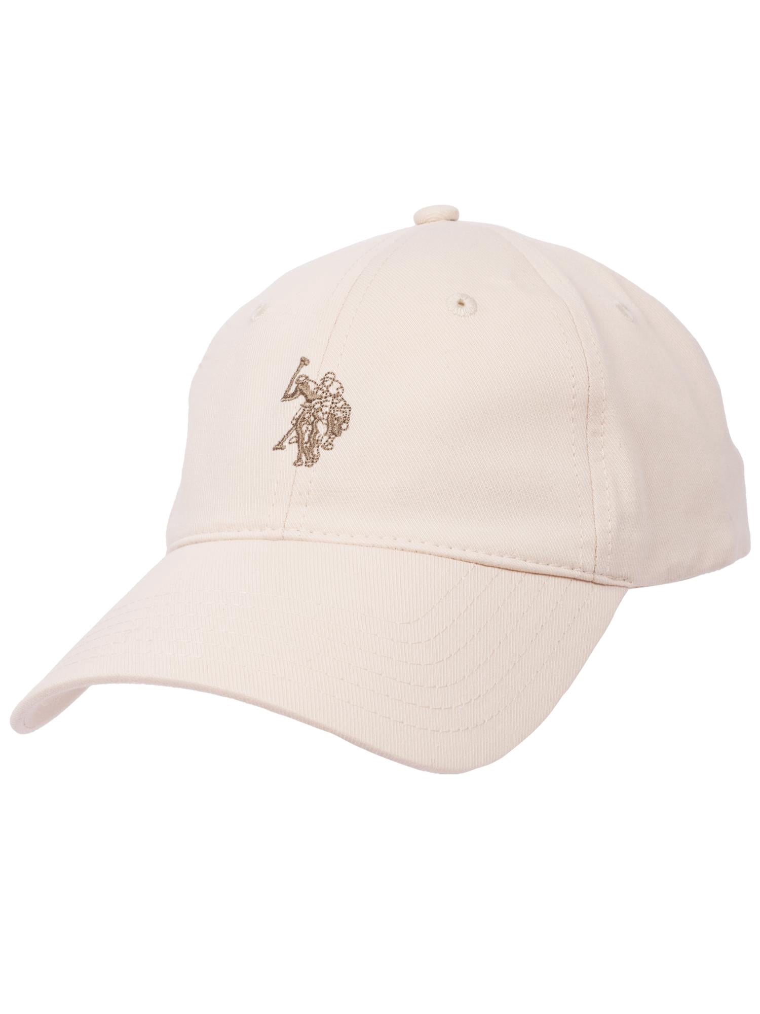 U.S. Polo Assn. Double Horseman Embroidered 2-tone Twill "Dad" Cap, Ecru, One Size Fits Most