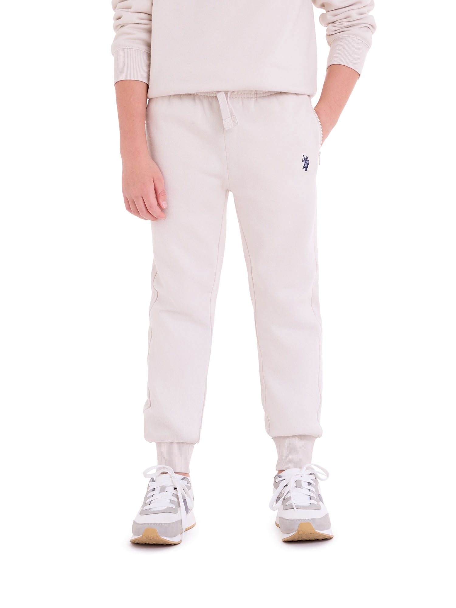 U.S. Polo Assn. Boys Fleece Jogger Pant Zip Pocket, Sizes 4-18