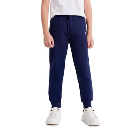 U.S. Polo Assn. Boys Fleece Jogger Pant Zip Pocket, Sizes 4-18
