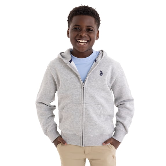 U.S. Polo Assn. Boys Fleece Zip-Up Hoodie, Sizes 4-18