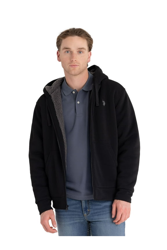 U.S. Polo Assn Men's Black Full Zip Jacket , S