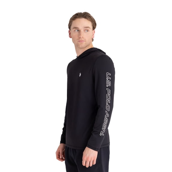 U.S. Polo Assn. Men's Hooded LS Sun Shirt
