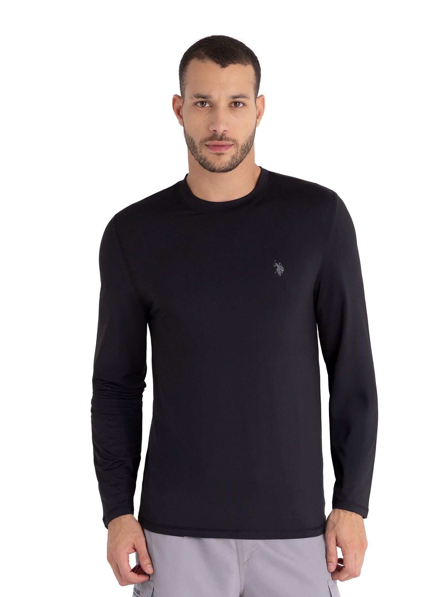 U.S. Polo Assn. Men's Black LS Sun Shirt, L