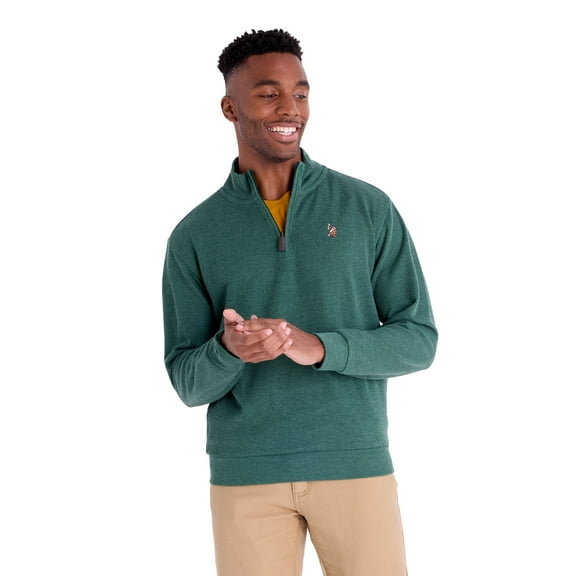 U.S. Polo Assn. Men's Quarter Zip Flatback