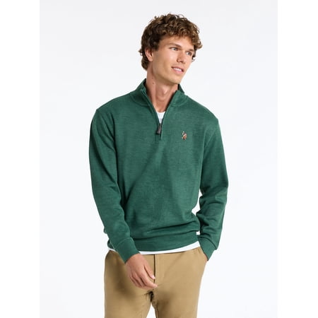 U.S. Polo Assn. Men's Quarter Zip Flatback