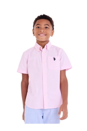 Short Sleeve Button-Up Shirt for Boys, Sizes 4-18