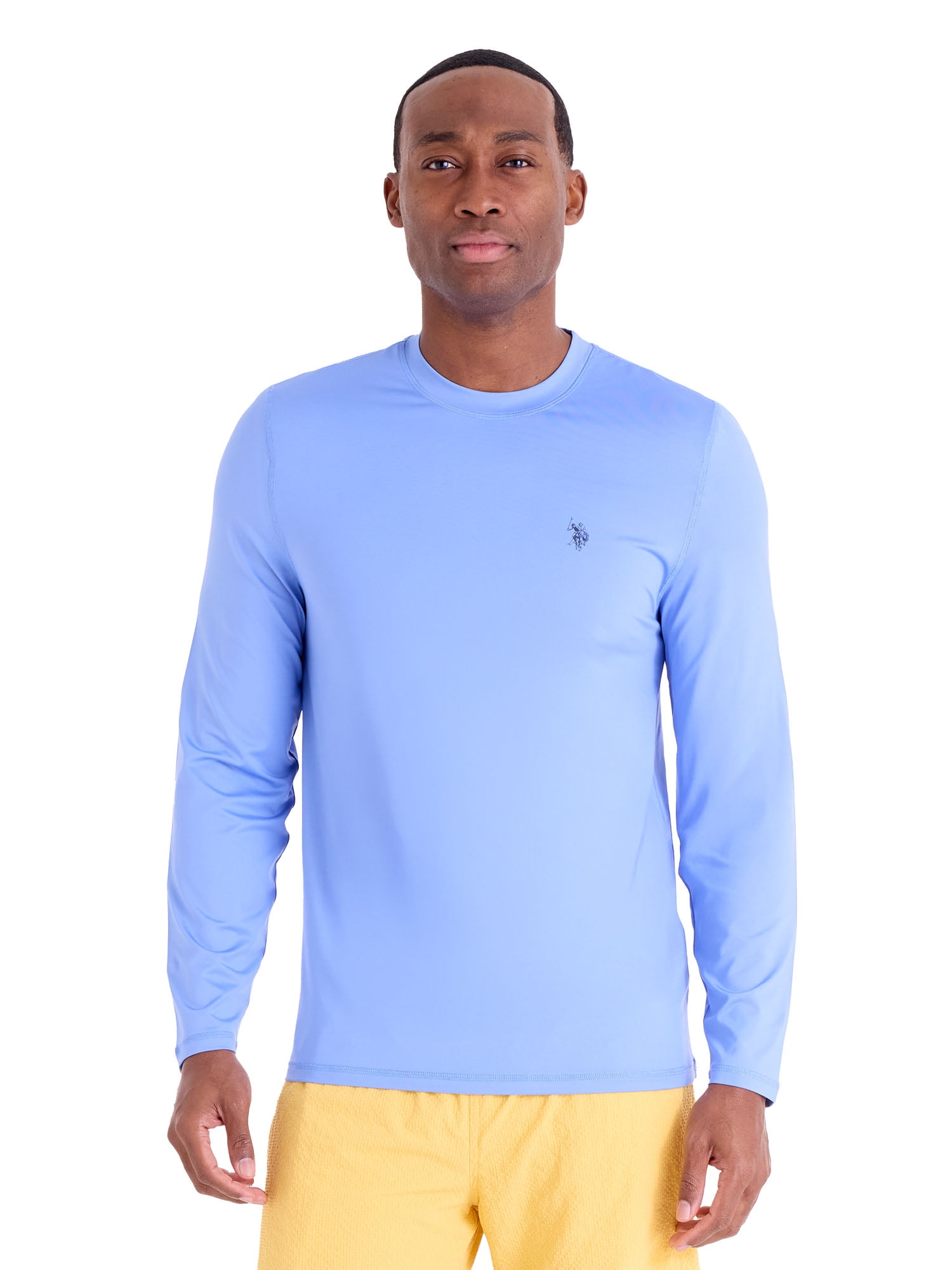 U.S. Polo Assn. Men's Blue Netural LS Sun Shirt , 3XL