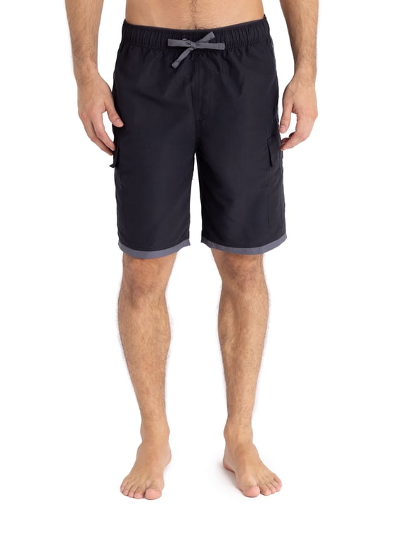 Men's Black Cargo Swim Short , 2XL