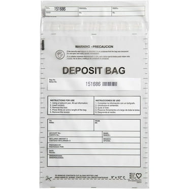 19x28 Clear Plastic Large Cash in Transit Deposit Bag (Package of 50 ...