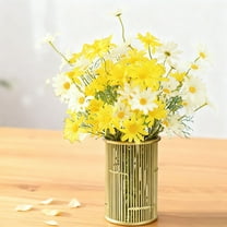 USPEED 12 Bundles Artificial Daisy Flowers UV Resistant Outdoor Fake Wildflowers with Stems Faux Greenery Shrubs Plants Arrangements for Wedding Decoration Home Garden Decoration - Pink