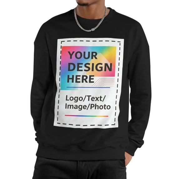 USPEED Custom Crewneck Sweatshirt for Men & Women Personalized Sweatshirts with Photo, Logo or Text Printed